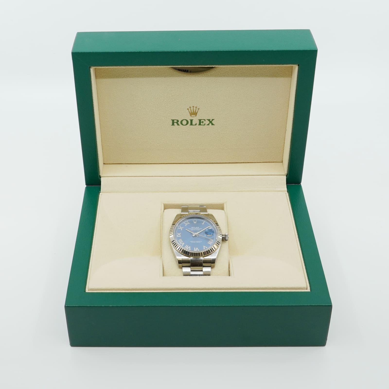 Armbandsur Rolex, Datejust, 41 mm, stål, vitguldsring, automat, datum, refnr. 126334, snr. 24J85883,