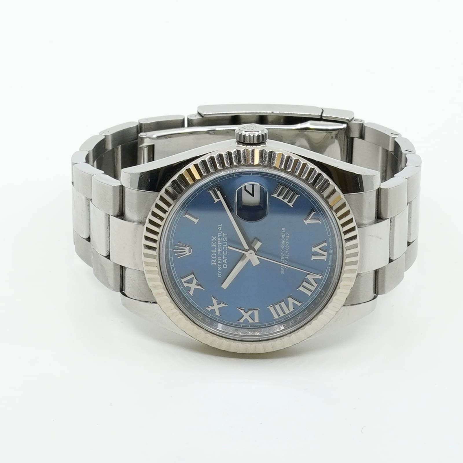 Armbandsur Rolex, Datejust, 41 mm, stål, vitguldsring, automat, datum, refnr. 126334, snr. 24J85883, - Bild 3
