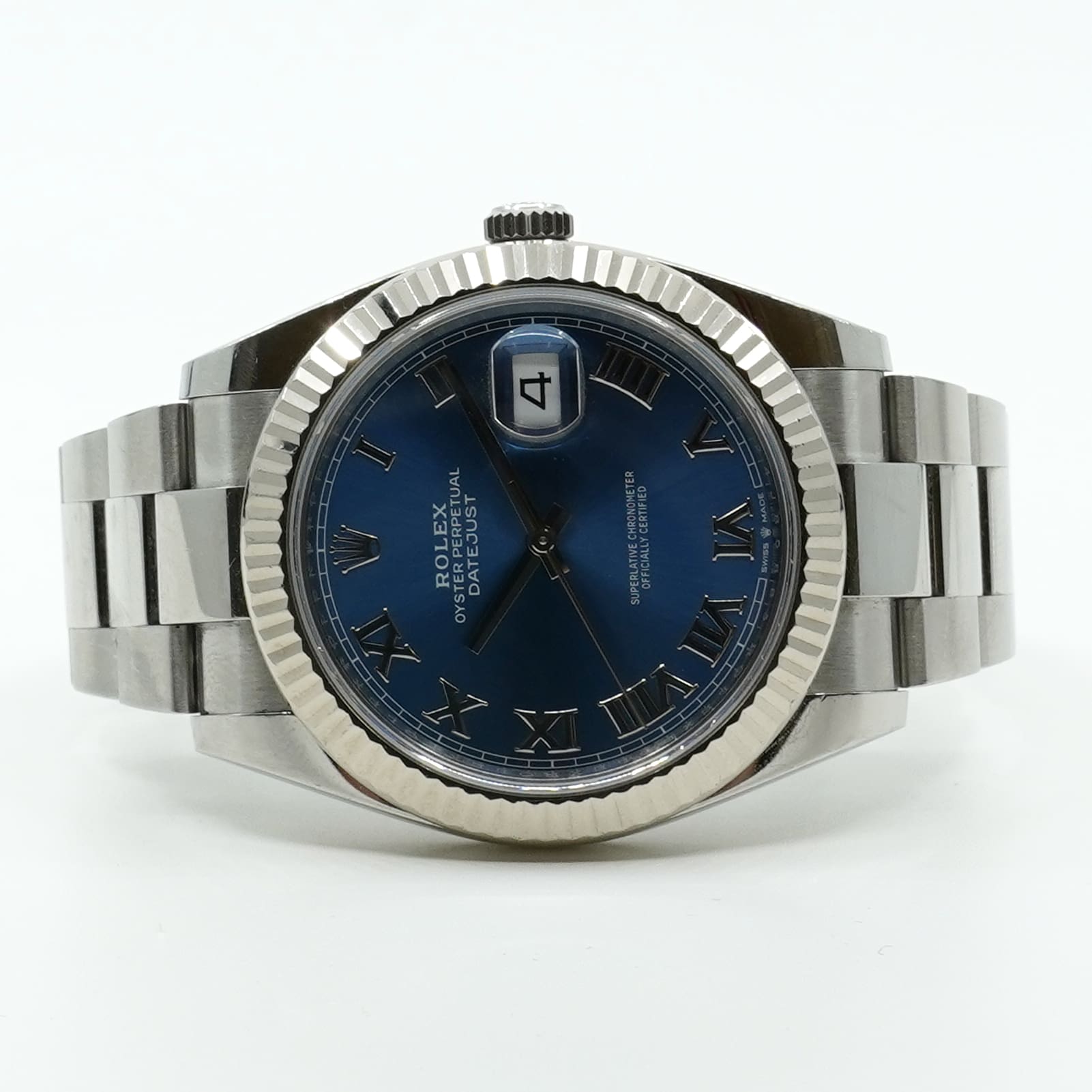 Armbandsur Rolex, Datejust, 41 mm, stål, vitguldsring, automat, datum, refnr. 126334, snr. 24J85883, - Bild 4