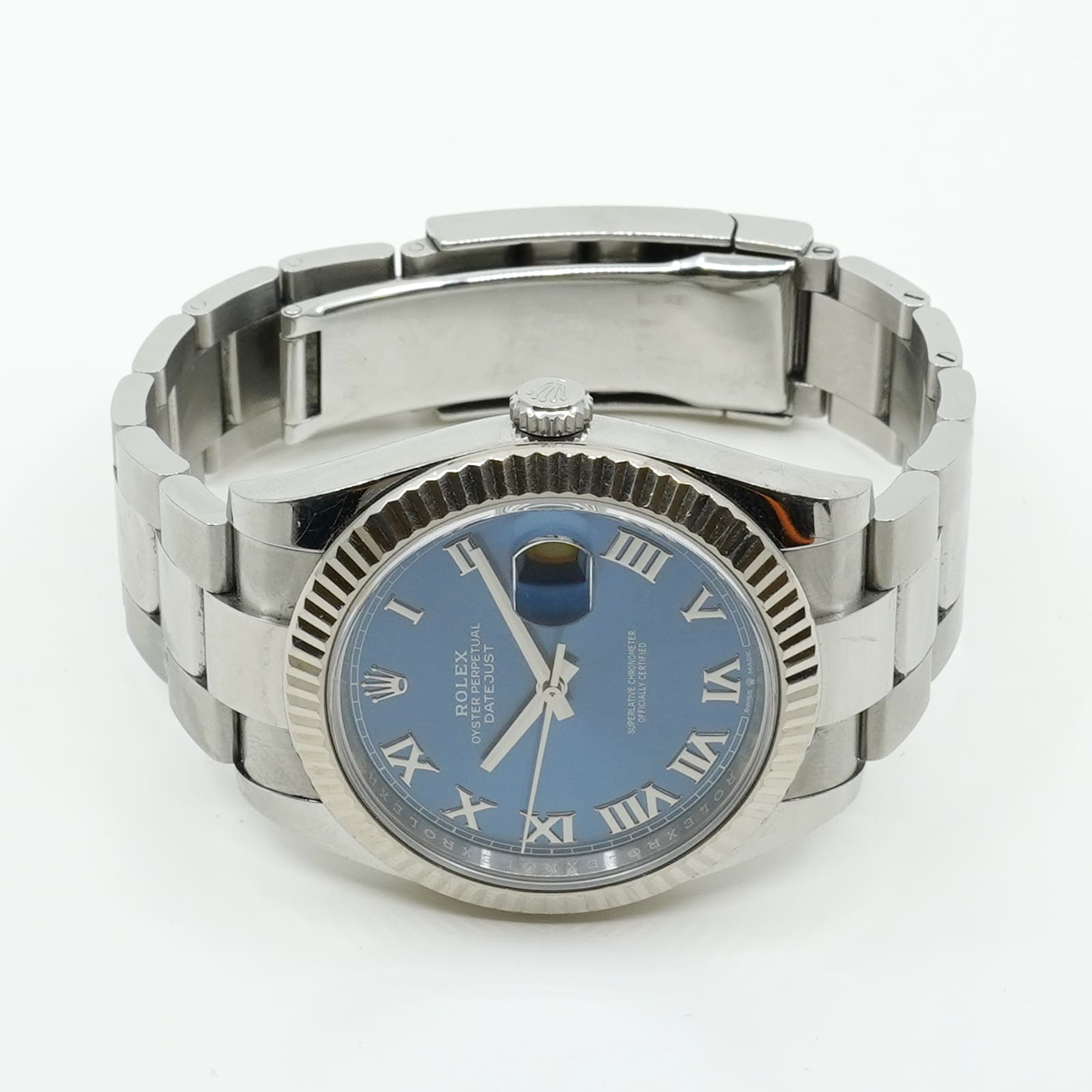 Armbandsur Rolex, Datejust, 41 mm, stål, vitguldsring, automat, datum, refnr. 126334, snr. 24J85883, - Bild 5
