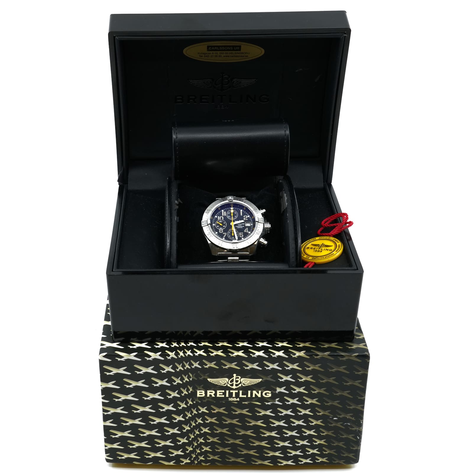 Armbandsur Breitling Avenger Skyland “Code Yellow” Limed. Stål Ø45mm Automat Chrono Cert Boxar - Bild 5
