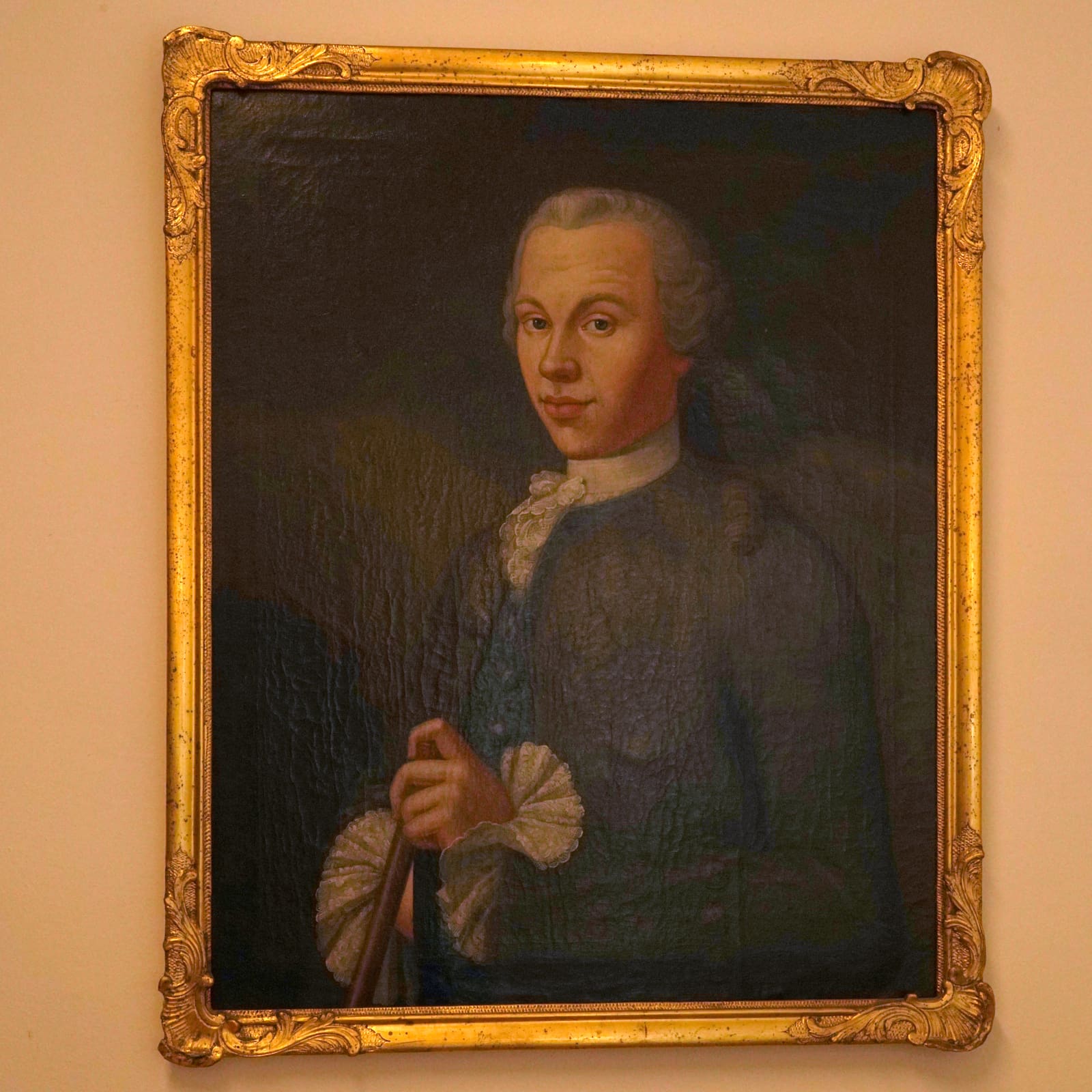 Jonas Dürchs även benämnd Johan Dyrcks (1730-1785) tillskriven Oljemålning på duk Porträtt av herre