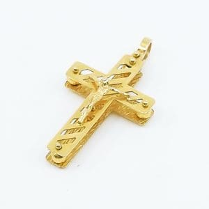 Hänge Krucifix Guld 21K 3,4g Bredd 19mm Höjd 36mm