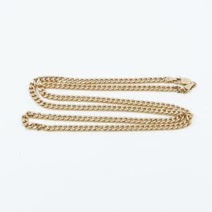Halskedja Pansar Guld 18K 9,0g Längd 51cm Bredd 3mm, defekta länkar, ihålig