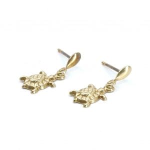 Örhängen Sköldpaddor Guld 18K 0,3g Höjd 17mm Bredd 7mm saknar stoppers