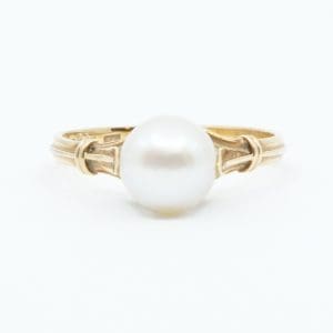 Ring Guld 18K 2,1g Ø16¾ med pärla
