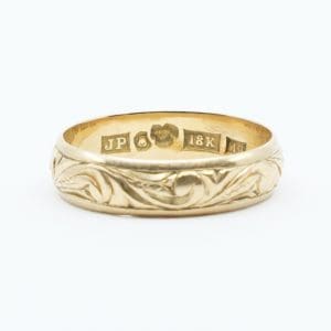 Ring Guld 18K 4,2g Ø18½ graverad