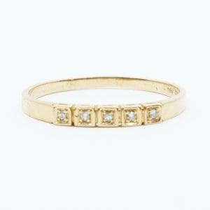 Ring Guld 18K 1,8g Ø20 med diamanter 5xca0,01ct