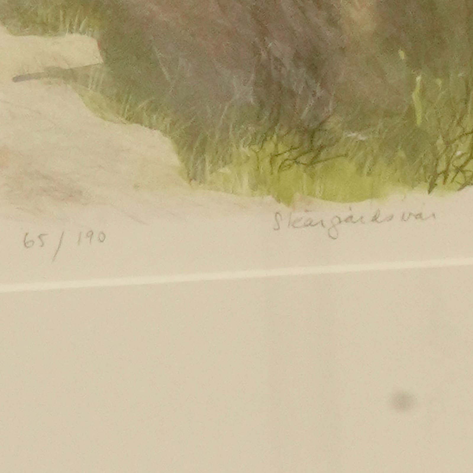Carin Adler (1929-2019) Grafiskt tryck “Skärgårdsvår” nr 65/190 signerad, daterad -86 - Bild 2