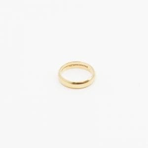 Ring Guld 18K 6,5g Ø18½ med gravyr