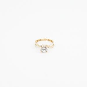 Ring Guld 18K 3,0g Ø18 med sten
