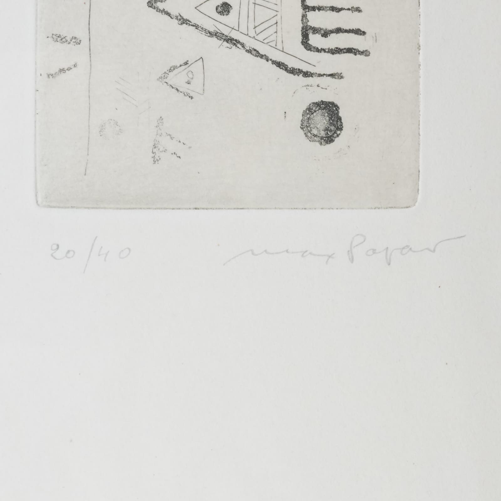 Max Papart (1911-1994) Grafiskt blad nr 20/40 signerad diptyk med abstrakt motiv - Bild 3