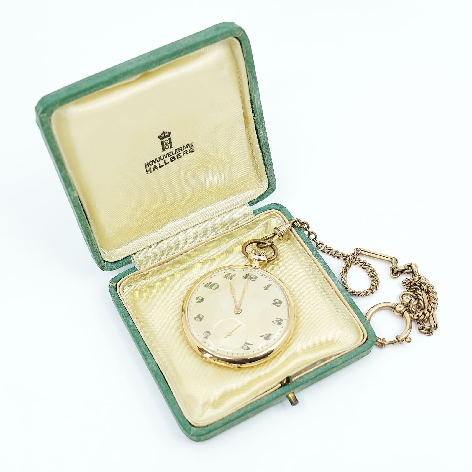 Fickur Guld 14K Boett 46mm med klockkedja i oädel metall