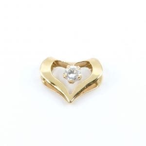 Hänge Guld 18K 0,3g Bredd 12mm med sten