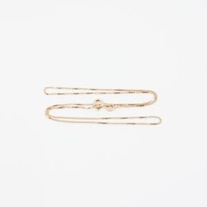 Halskedja Venezia Guld 18K 1,6g Längd 36cm Bredd 1mm