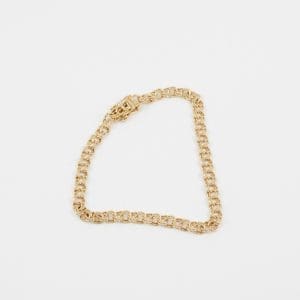 Armband Bismarck Guld 18K 6,8g Längd 18cm Bredd 4mm glapp i lås