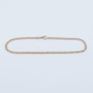 Armband Pansar med stav Guld 14K 0,9g Längd 17,5cm Bredd 2mm med liten defekt