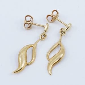 Örhängen Guld 18K 0,8g Höjd 26mm