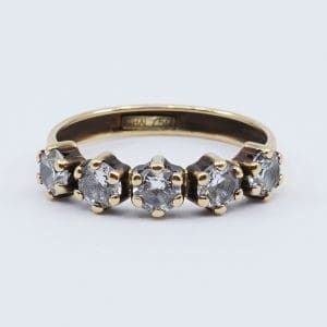 Ring Guld 18K brv 1,5g Ø18 med stenar