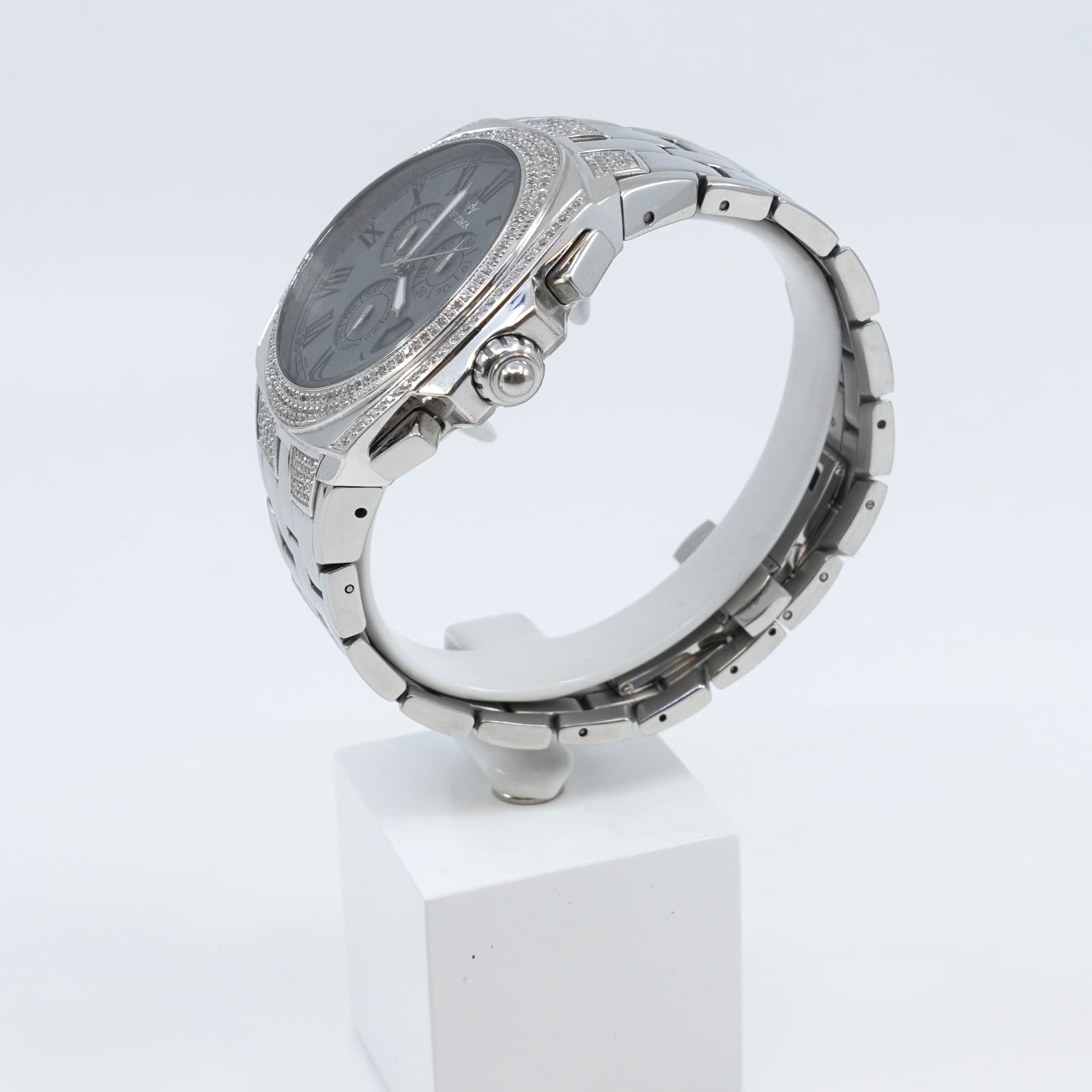 Armbandsur Optima modell OPTIMA OSC292-SS-D-2 Stål Längd 21+2cm Boett 46mm med diamanter och box - Bild 4