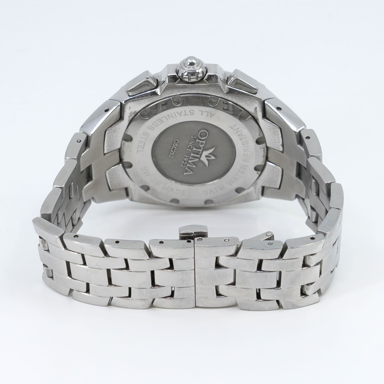 Armbandsur Optima modell OPTIMA OSC292-SS-D-2 Stål Längd 21+2cm Boett 46mm med diamanter och box - Bild 5