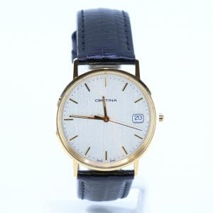 Armbandsur Certina Guld 18K Boett 34mm herrur safirglas , graverad