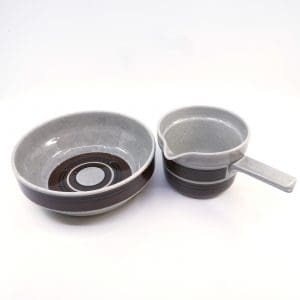 Såssnipa och Uppläggningsskål Rörstrand Isolde design Jaqueline Lynd Øca11,5-18,5 Höjd 6-8,5cm
