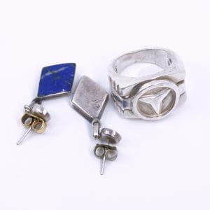 Investeringssilver S925 14,5g, med blå stenar