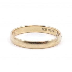 Ring Guld 18K 2,5g Ø18,5 Schalins Graverad