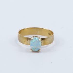 Ring Guld 18K 3,4g Ø18,5 Med sten Repig