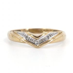 Ring Guld 18K 1,6g Ø17,25 Med stenar