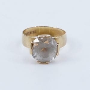 Ring Guld 18K 3,3g Ø16,5 Med sten