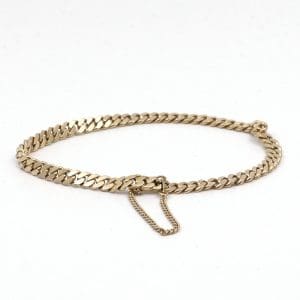 Armband Pansar Guld 18K 14,4g Längd 18cm Bredd 5mm Med kistlås och säkerhetskedja