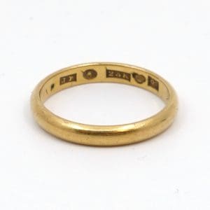 Ring Guld 23K 4,4g Ø18,5 Graverad Repig