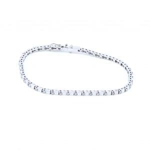 Armband Chimento Vitguld 18K brv. 8,8g Längd 18cm Bredd 2mm, stenar