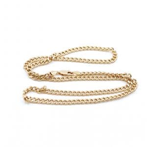 Halskedja Pansar Guld 18K 7,6g Längd 48cm Bredd 3mm, ihålig