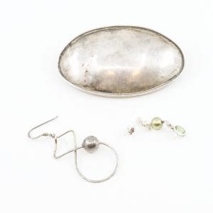 Investeringssilver S925 18g skevt/udda med stenar