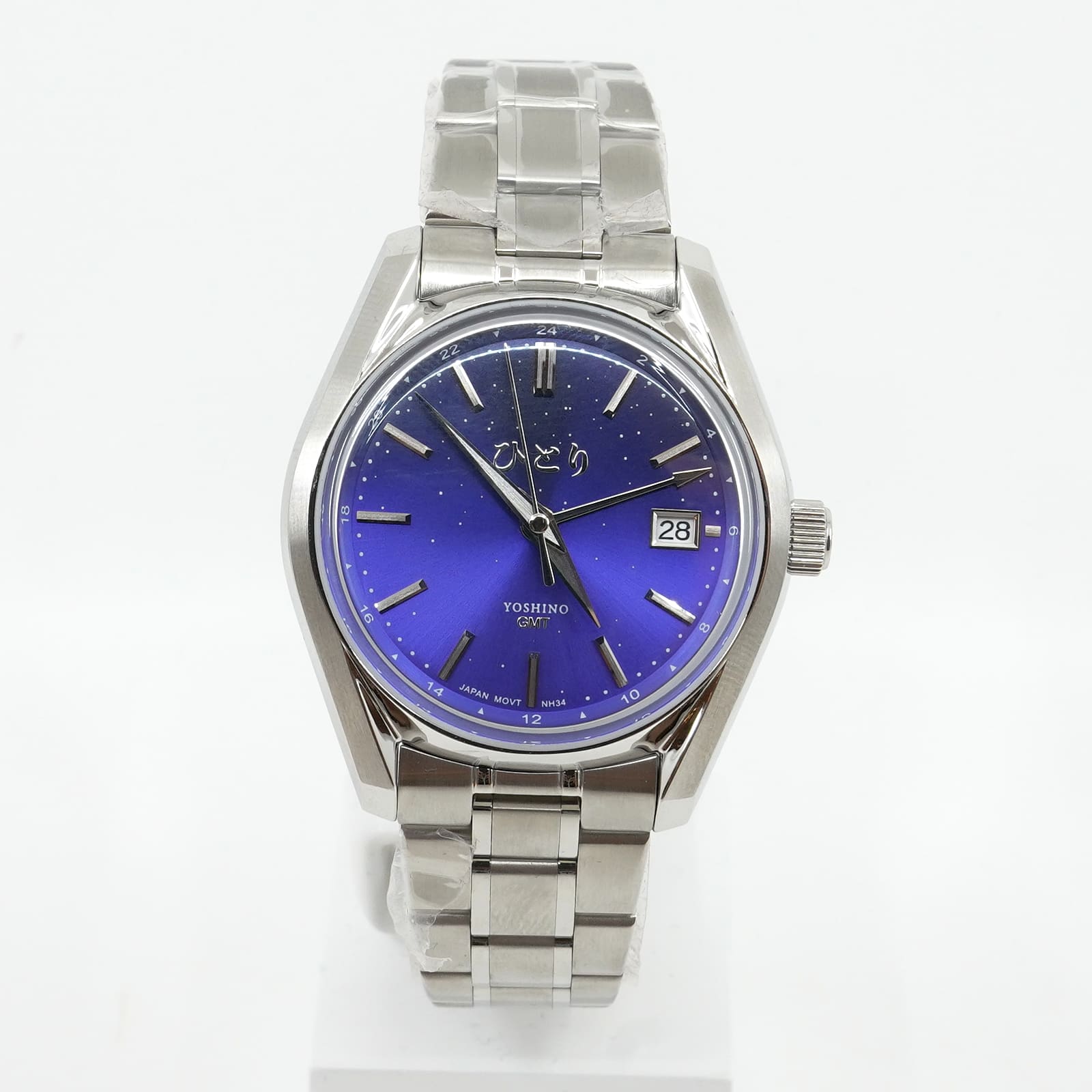 Armbandsur Hitori Yoshino – Night Star Indigo GMT Stål Boett 39,6mm
