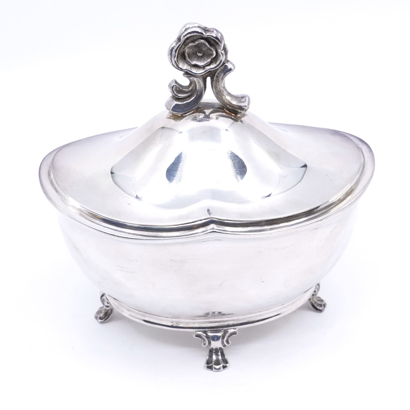 Kaffeservis i silver 963,2g kaffekanna, sockerskål, gräddsnipa, Hallbergs, 1956 - Bild 3