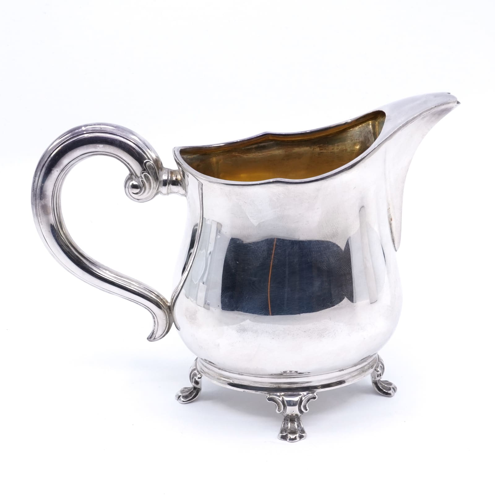 Kaffeservis i silver 963,2g kaffekanna, sockerskål, gräddsnipa, Hallbergs, 1956 - Bild 4