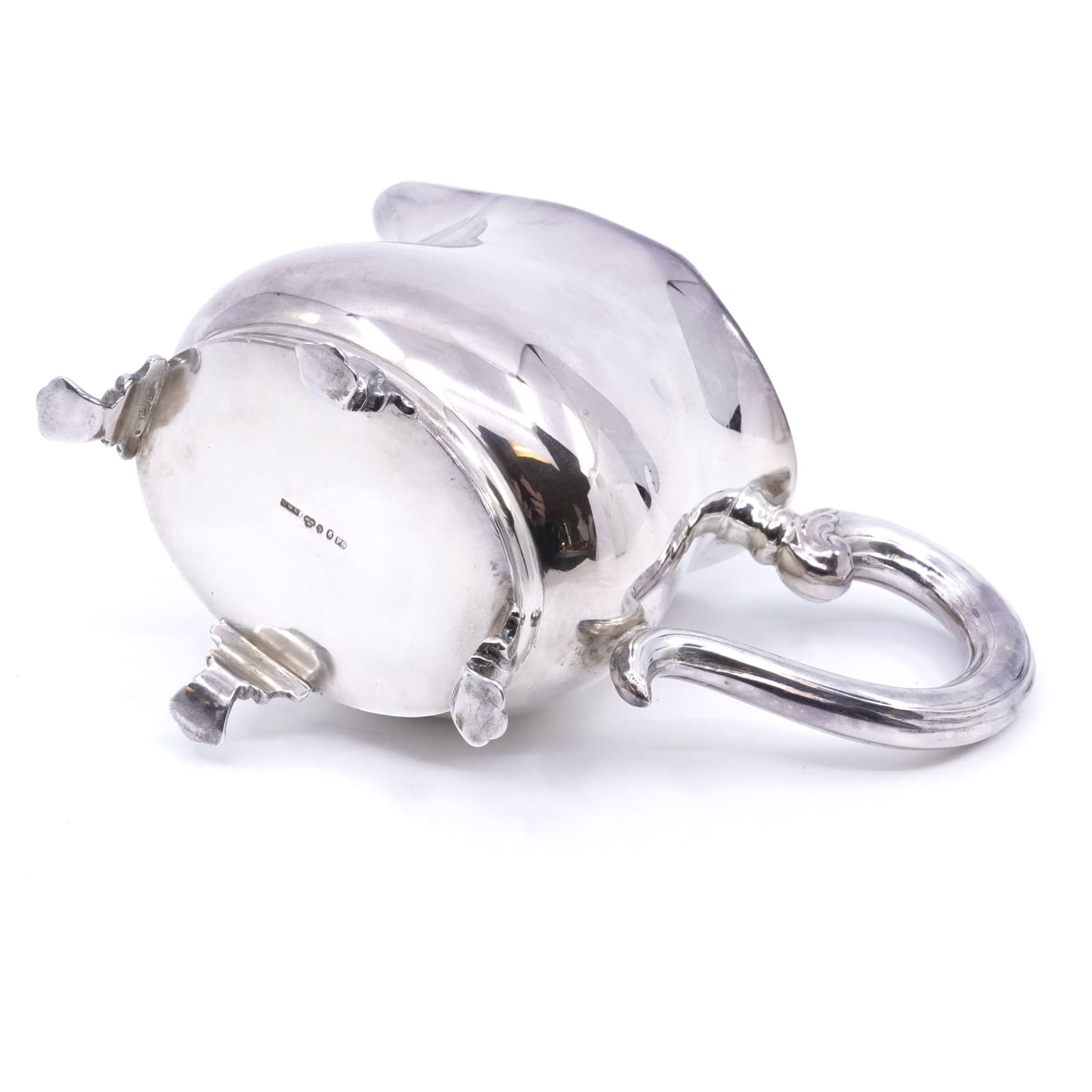Kaffeservis i silver 963,2g kaffekanna, sockerskål, gräddsnipa, Hallbergs, 1956 - Bild 5