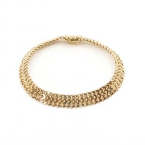 Armband Fiskben Guld 18K 26,2g Längd 20cm Bredd 9mm
