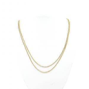 Halskedja Ärtlänk Guld 18K 14,1g Längd 63,5cm Bredd 4mm