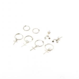 Örhängen 8 par Silver S925 3,1g