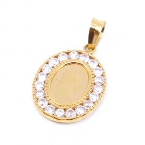 Hänge Bokstav "R" Guld 21K 3,4g Bredd 16mm Höjd 23mm med stenar