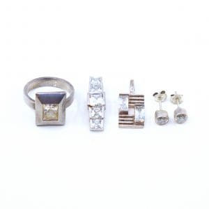 Smyckesset Silver S925 13,2g med stenar