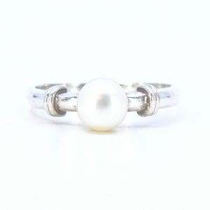 Ring Silver S925 2,5g Ø18,75 med imitationspärla Ø7mm