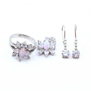 Smyckesset Silver S925 12,2g med stenar
