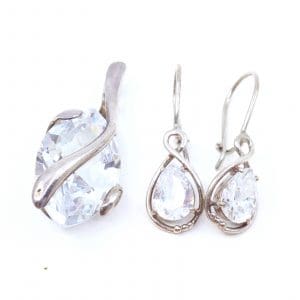 Smyckesset Silver S925 12,8g med stenar
