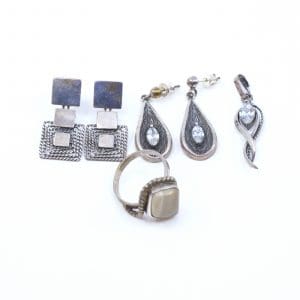 Smyckesset Silver S925 21g med stenar